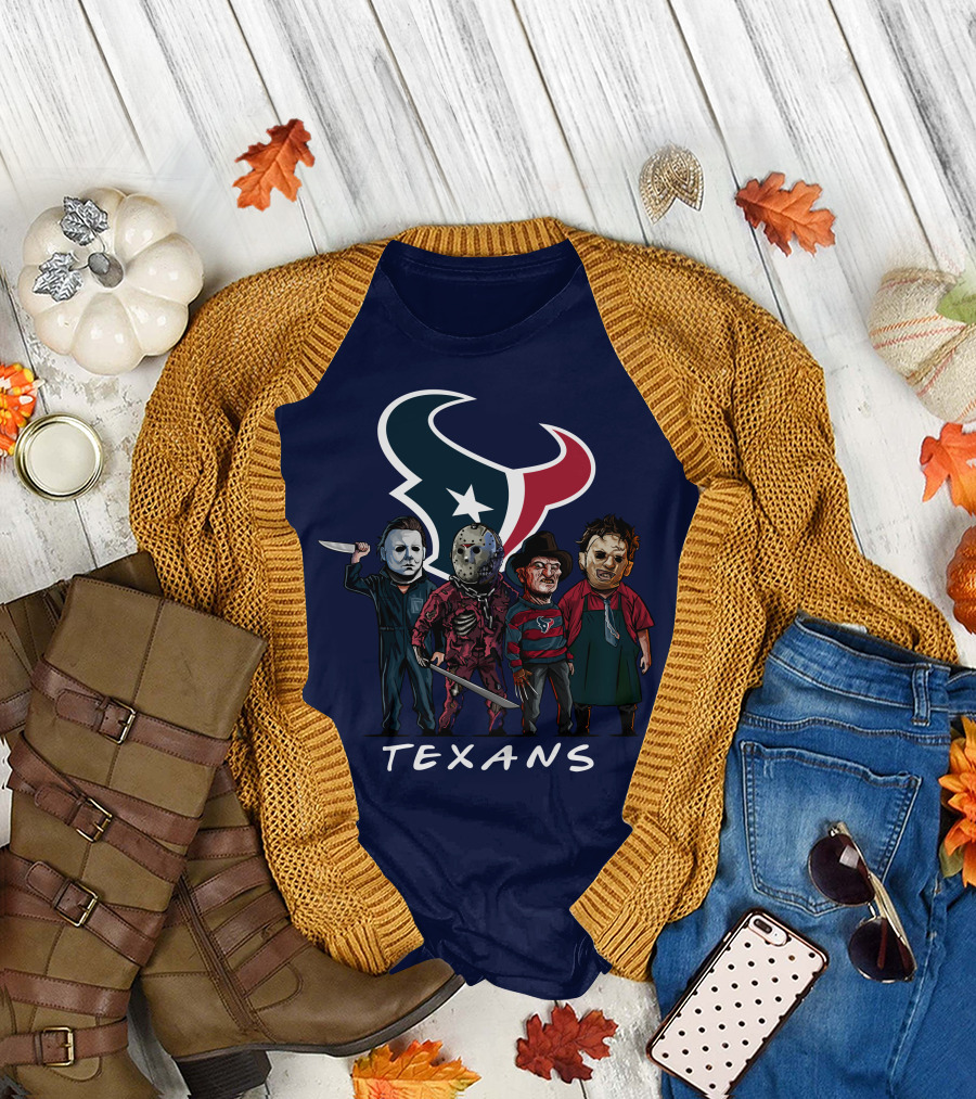 Houston Texans Halloween The Slasher Squad Texans T-Shirt