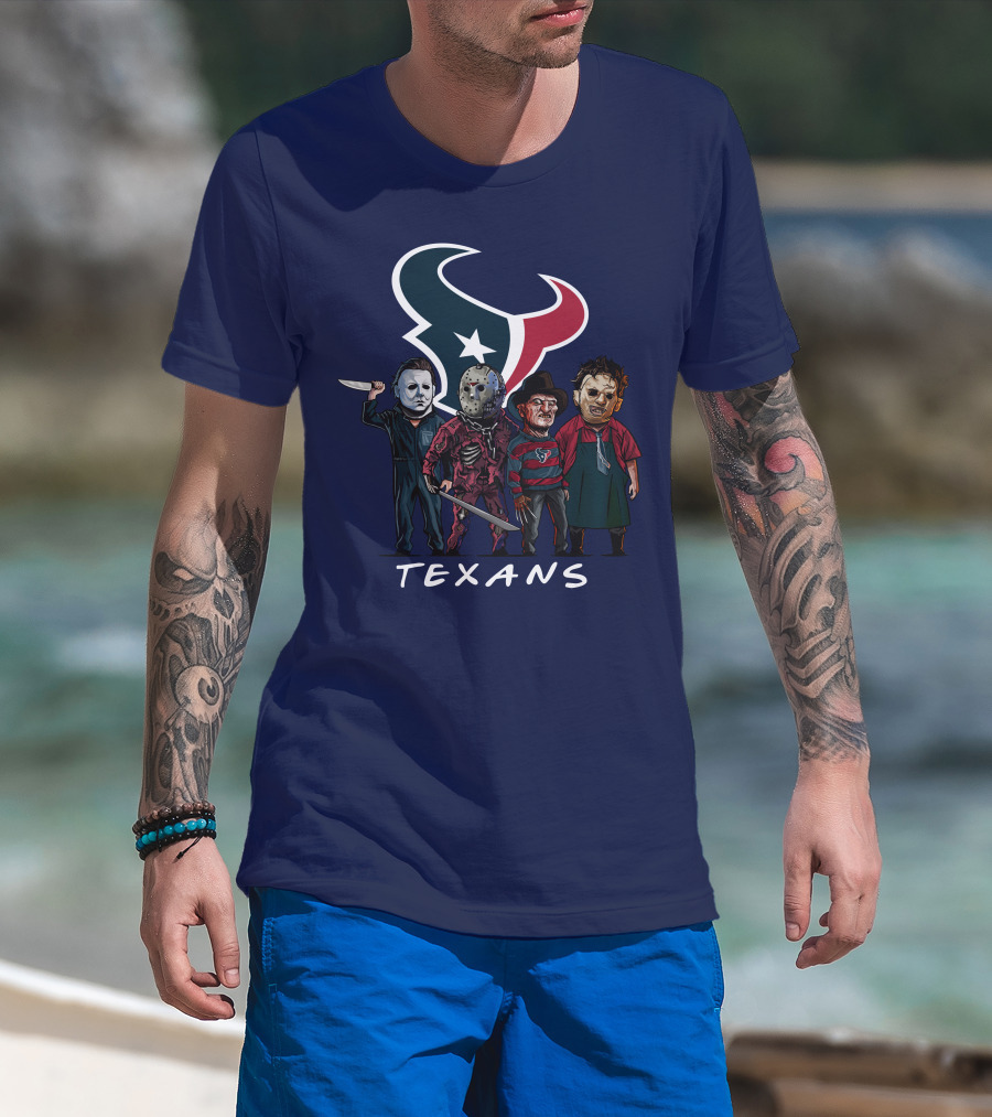 Houston Texans Halloween The Slasher Squad Texans T-Shirt