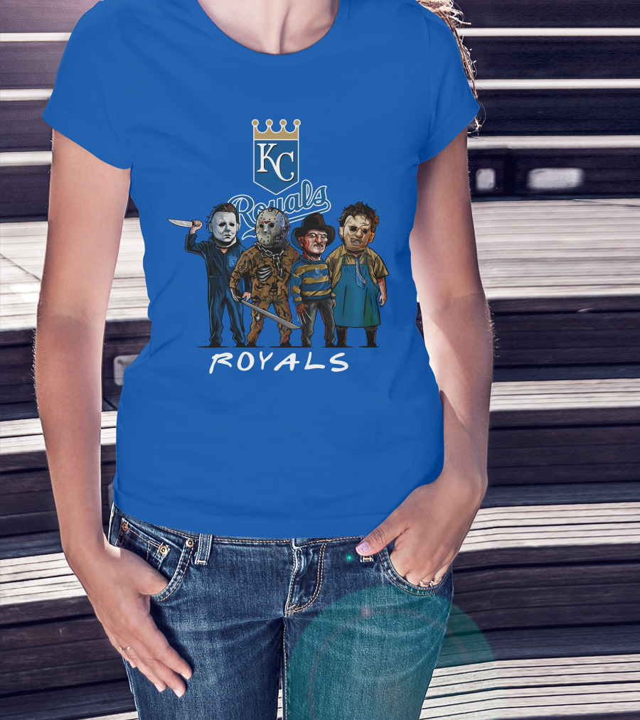 Kansas City Royals Halloween Horror Icons Team Squad T-Shirt
