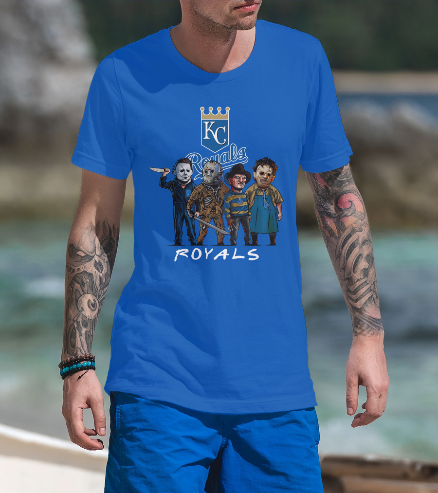 Kansas City Royals Halloween Horror Icons Team Squad T-Shirt
