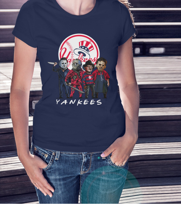 Yankees Halloween The Slasher Squad Teams Yankees T-Shirt