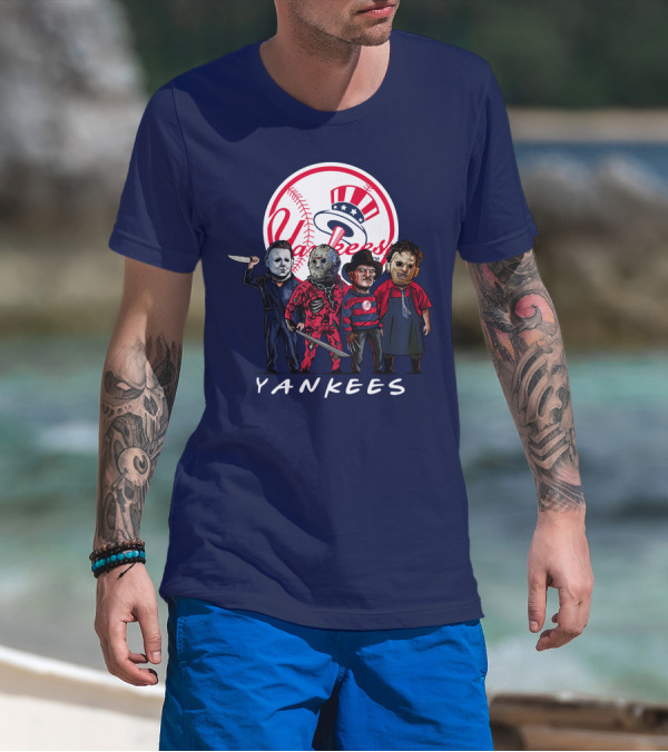 Yankees Halloween The Slasher Squad Teams Yankees T-Shirt