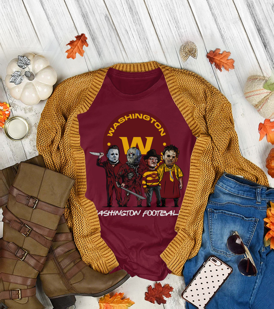 Washington Football Team Halloween The Slasher Squad Characters T-Shirt