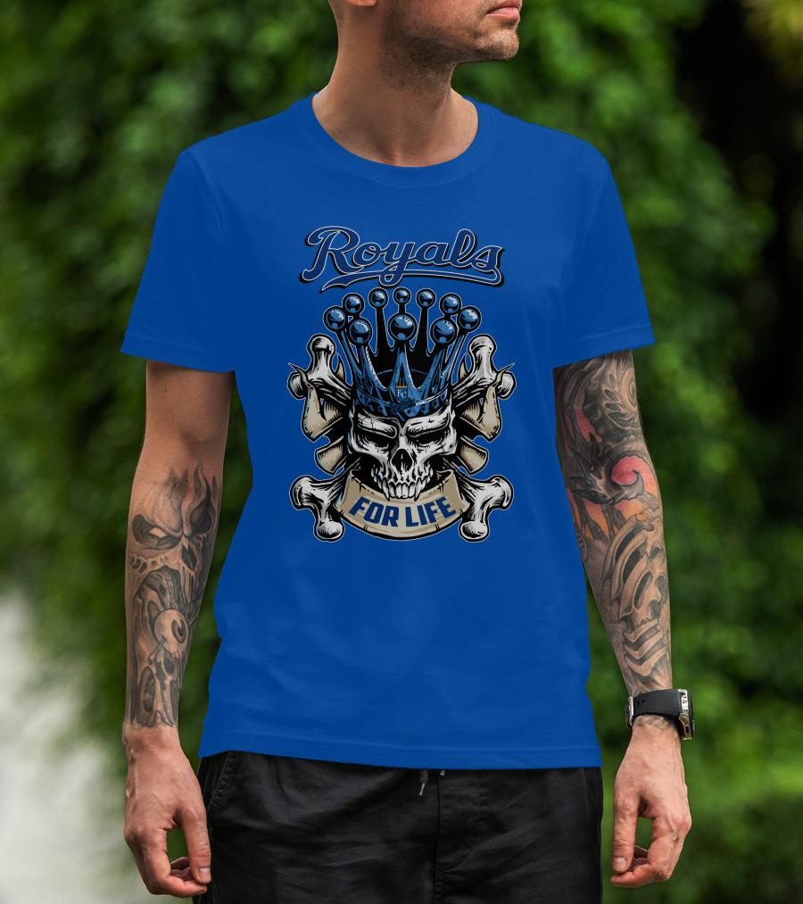Royals Skull King For Life Kansas City Royals T-Shirt
