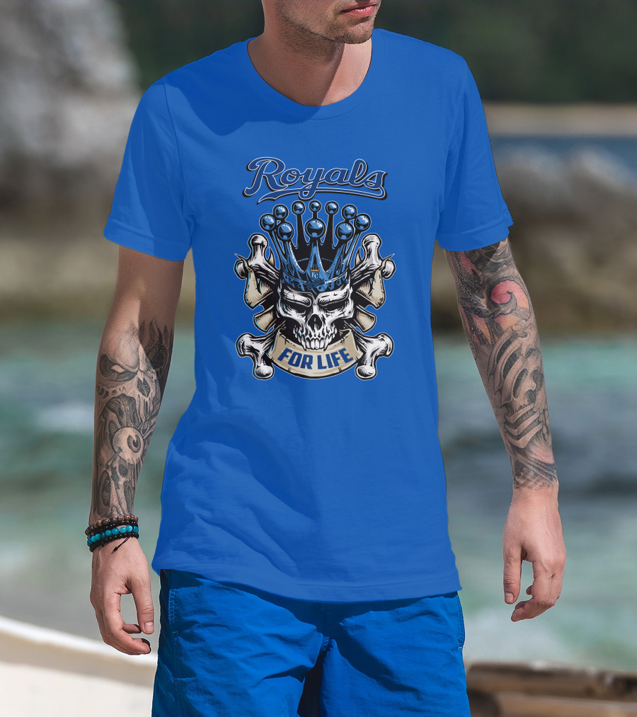 Royals Skull King For Life Kansas City Royals T-Shirt
