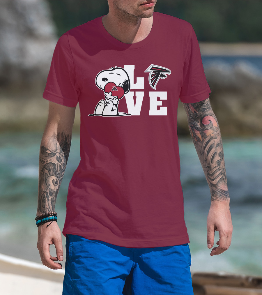 Snoopy Atlanta Falcons Love T-Shirt