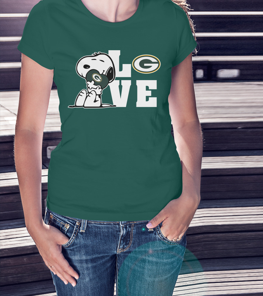Snoopy Love Green Bay Packers T-Shirt