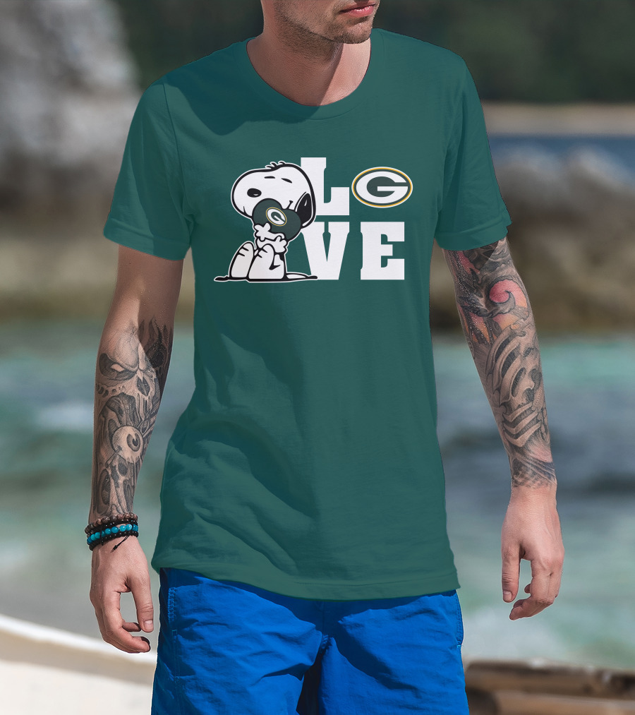 Snoopy Love Green Bay Packers T-Shirt