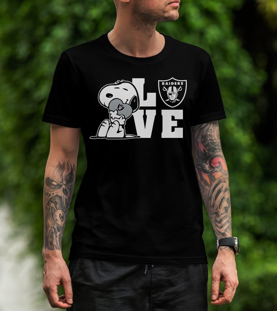 Snoopy Love With Las Vegas Raiders T-Shirt