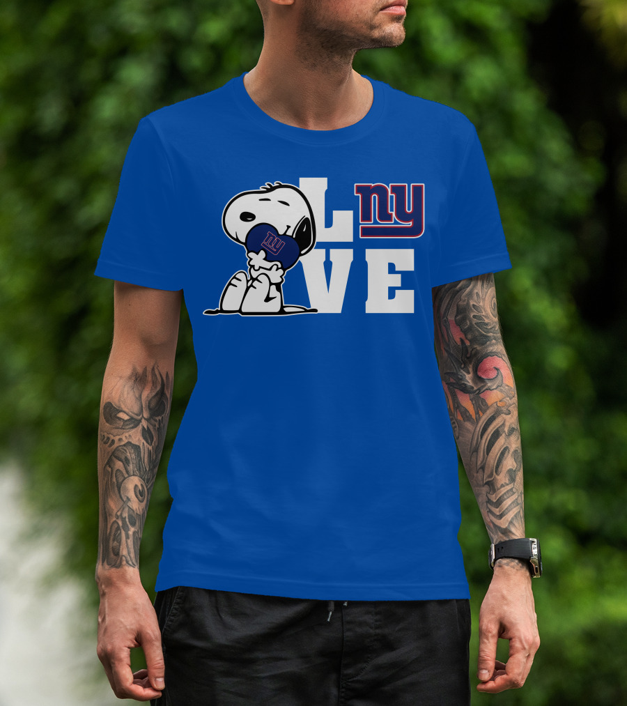 Snoopy L Ve Ny New York Giants T-Shirt