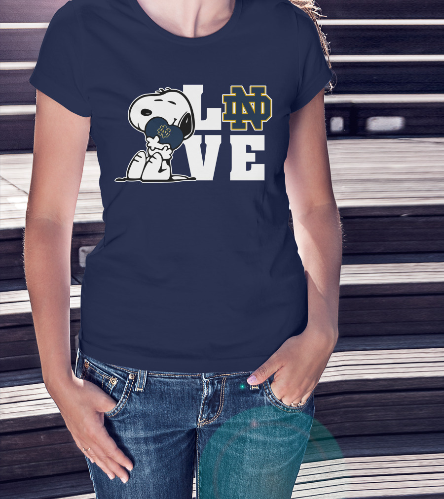 Snoopy Notre Dame Fighting Irish Love Nd T-Shirt