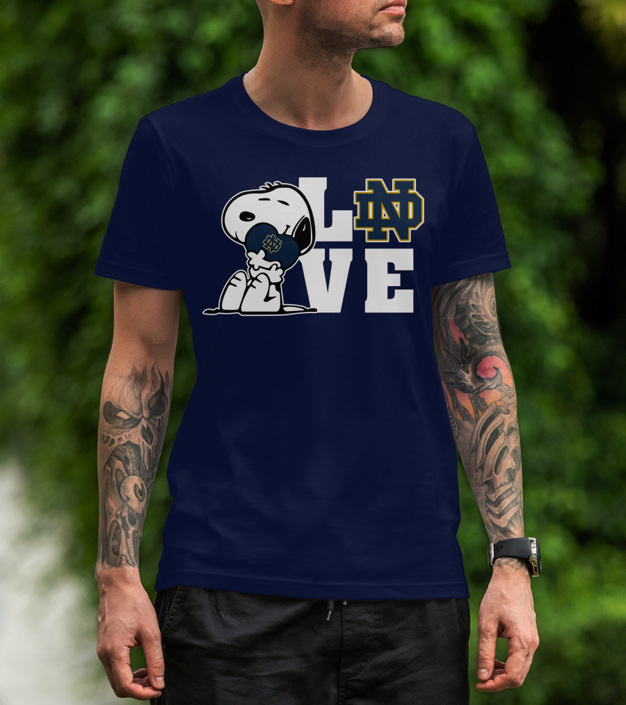 Snoopy Notre Dame Fighting Irish Love Nd T-Shirt