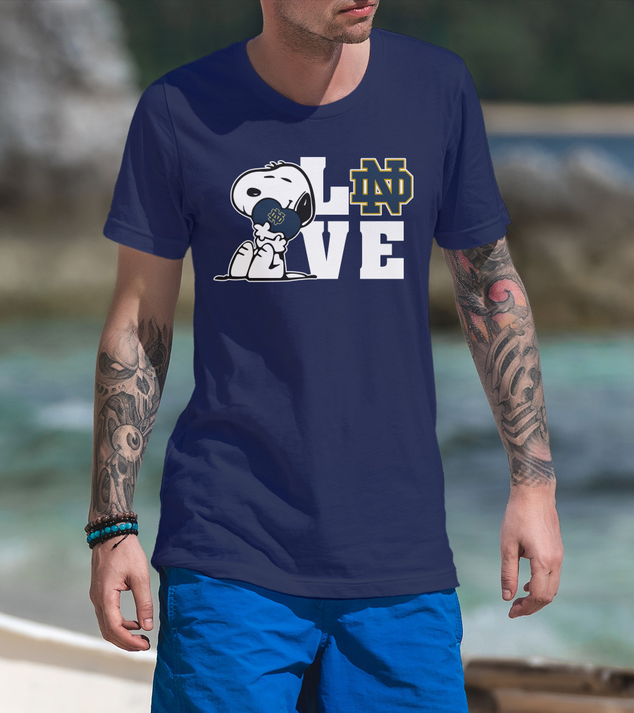 Snoopy Notre Dame Fighting Irish Love Nd T-Shirt