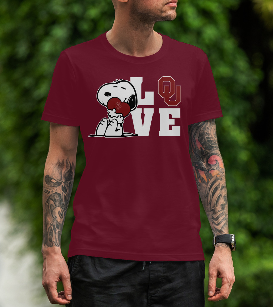 Snoopy Love Ou Oklahoma Sooners T-Shirt
