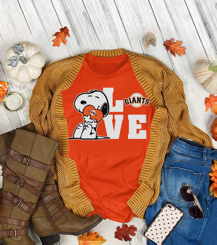 Snoopy Giants Love San Francisco Giants T-Shirt