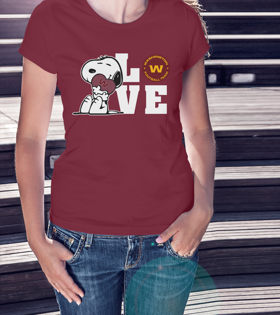 Snoopy Love Washington Football Team W T-Shirt