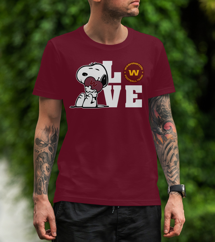 Snoopy Love Washington Football Team W T-Shirt