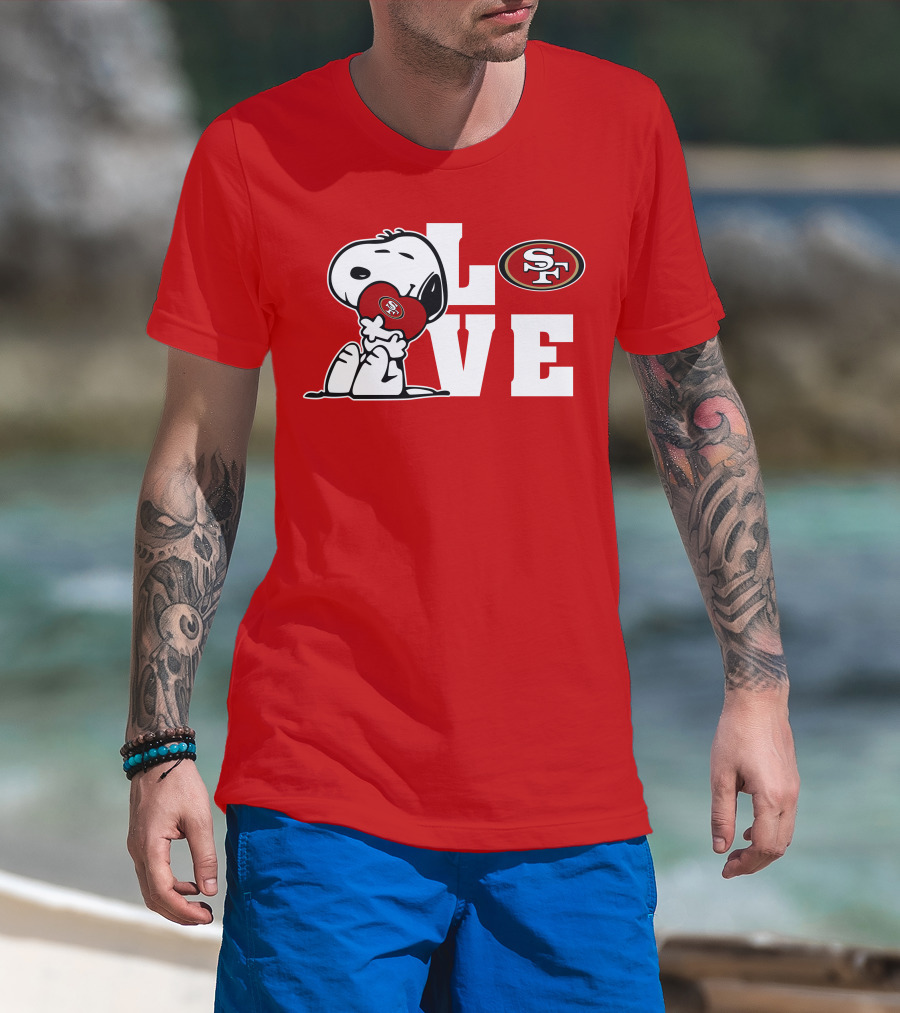 Snoopy Love San Francisco 49ers Sf T-Shirt