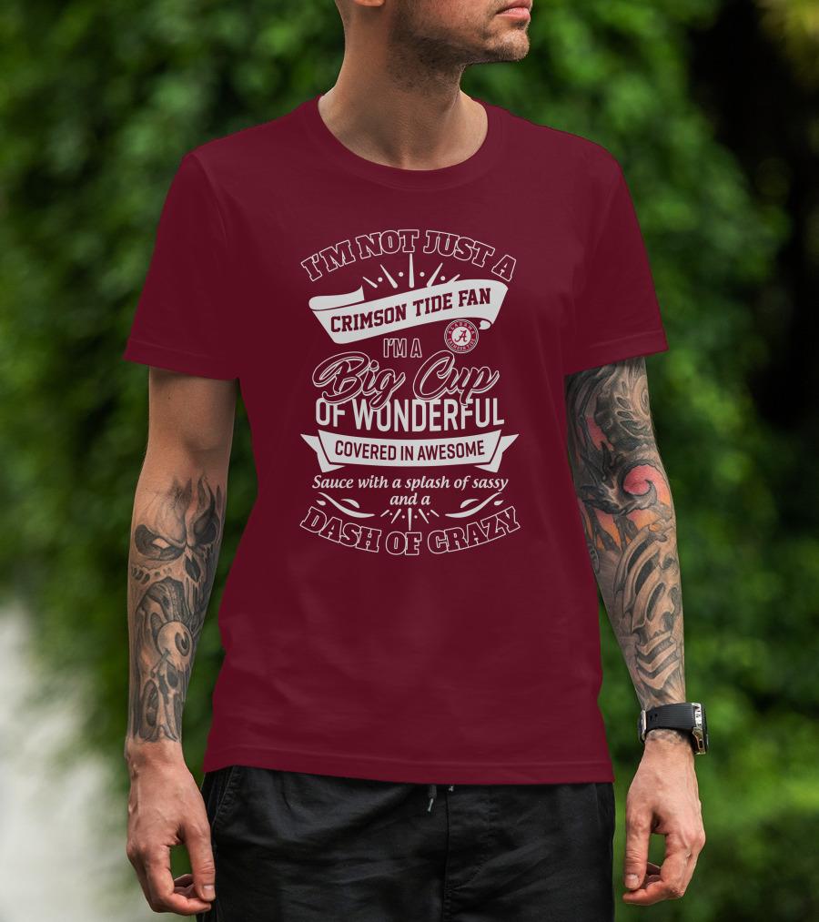 I'm Not Just A Crimson Tide Fan Big Cup Of Wonderful With A Dash Of Crazy T-Shirt