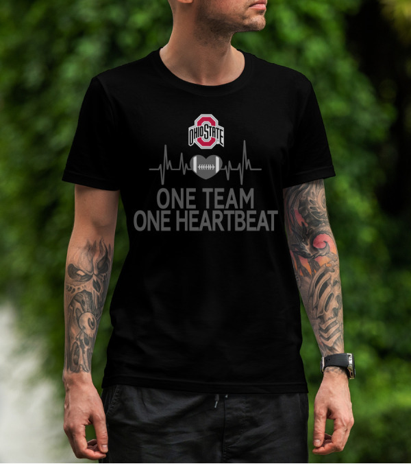 Ohio State Buckeyes Football Heartbeat Team Spirit T-Shirt