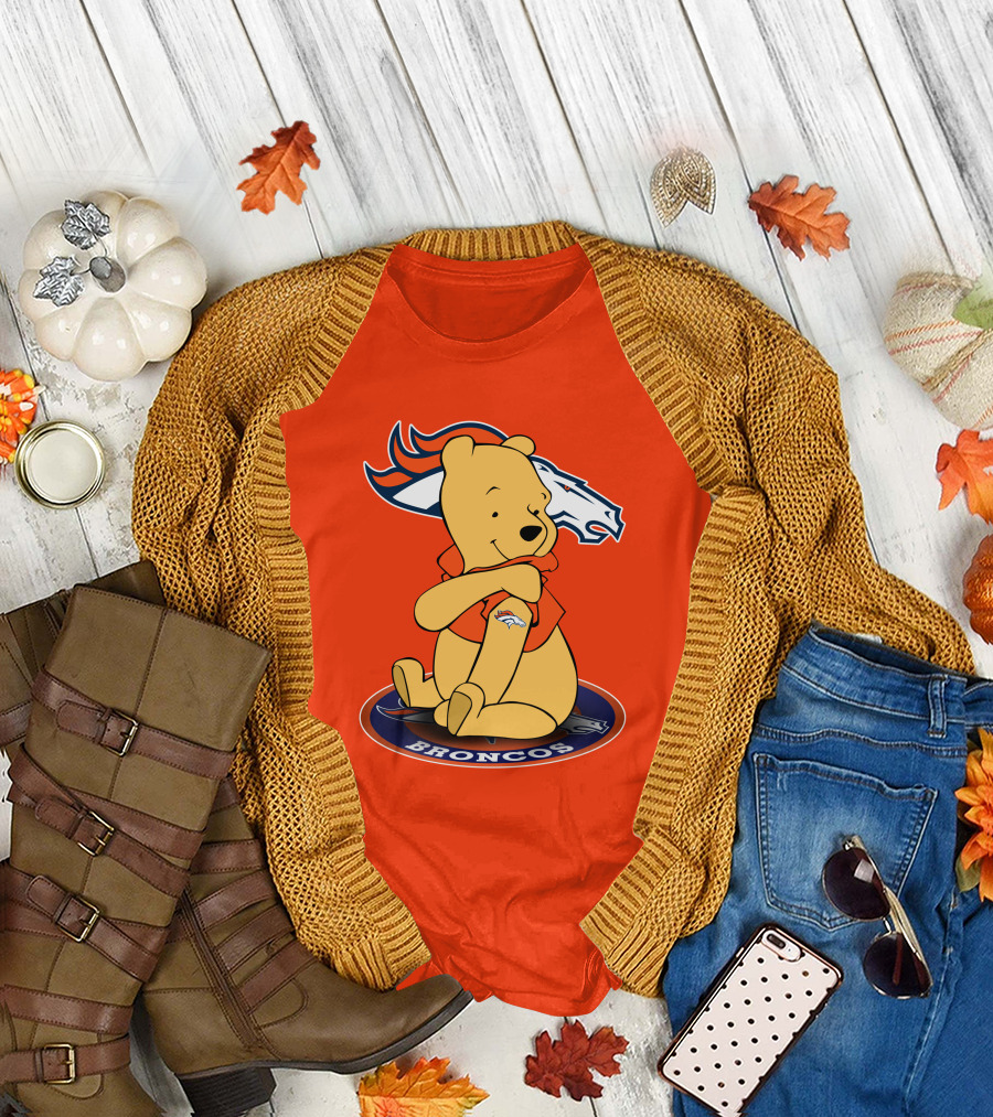 Denver Broncos Winnie the Pooh Football Fan T-Shirt