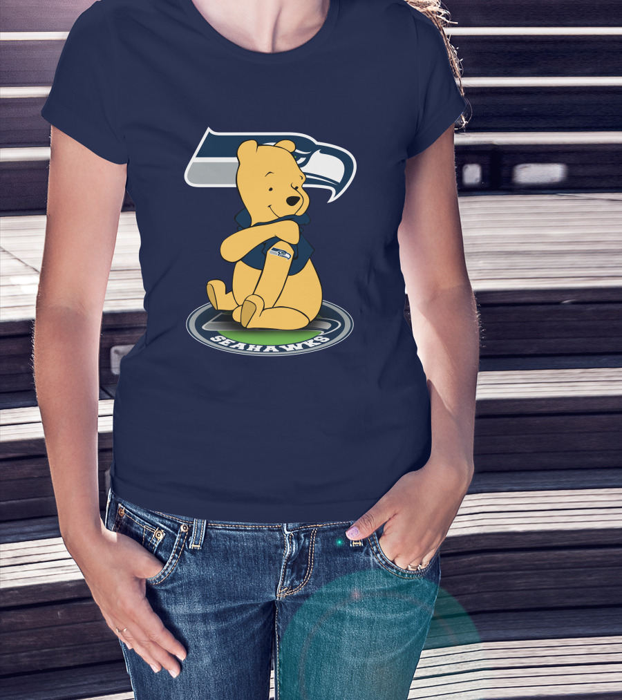 Seattle Seahawks Winnie The Pooh Fan Crossover T-Shirt