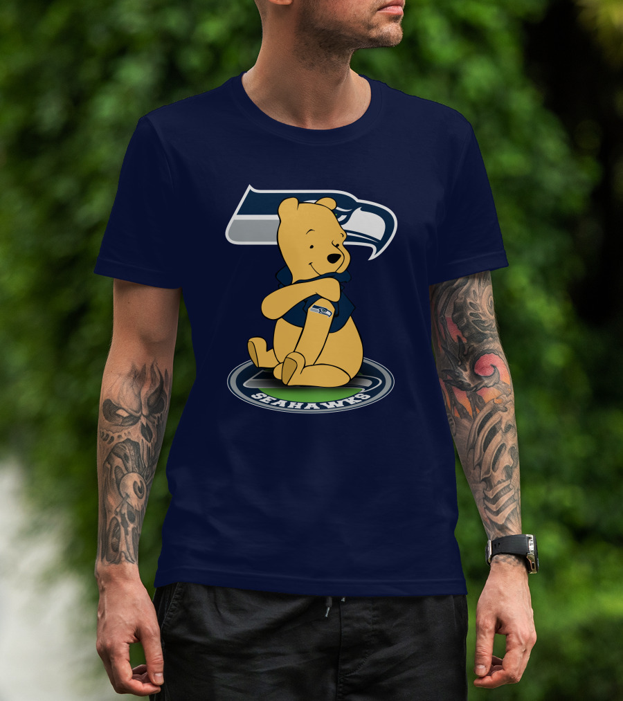 Seattle Seahawks Winnie The Pooh Fan Crossover T-Shirt