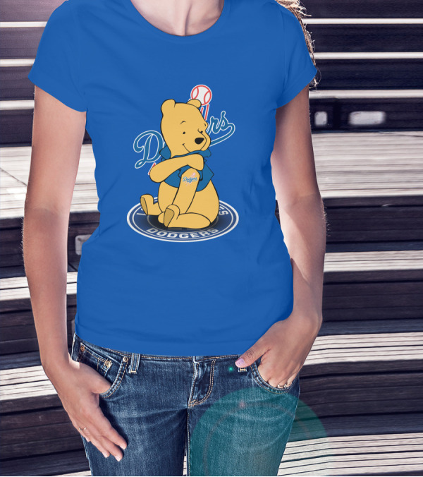 Dodgers Baseball Winnie The Pooh Los Angeles Dodgers T-Shirt
