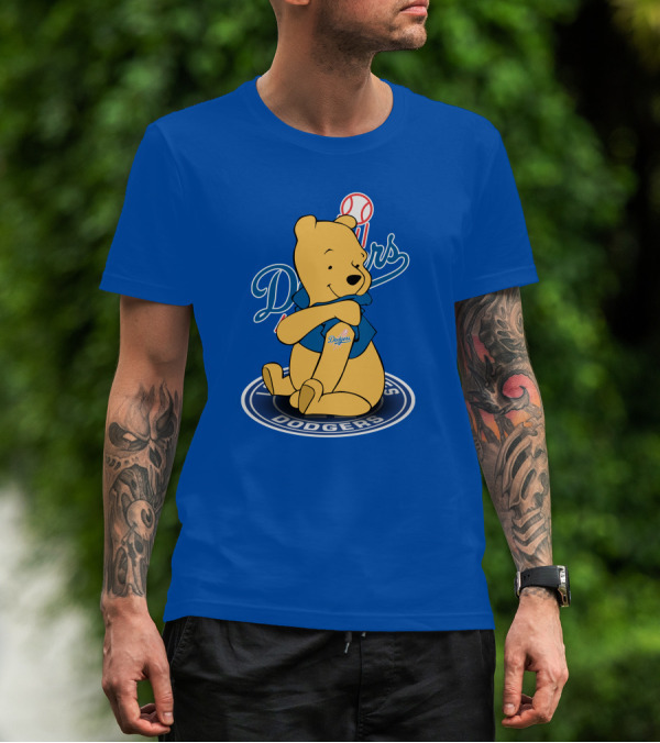 Dodgers Baseball Winnie The Pooh Los Angeles Dodgers T-Shirt