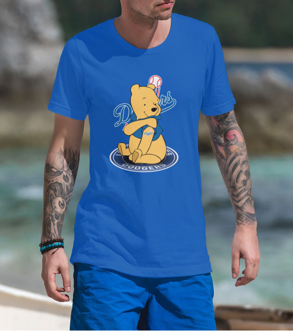 Dodgers Baseball Winnie The Pooh Los Angeles Dodgers T-Shirt