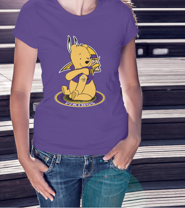 Winnie The Pooh Minnesota Vikings Crossover Fans T-Shirt