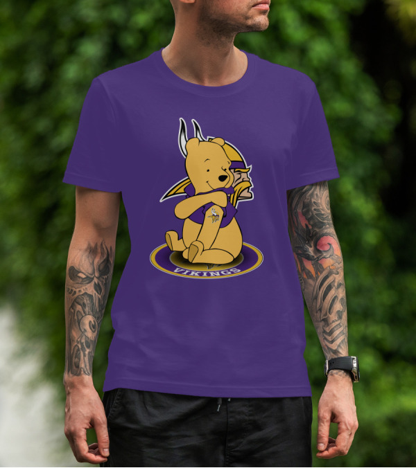 Winnie The Pooh Minnesota Vikings Crossover Fans T-Shirt