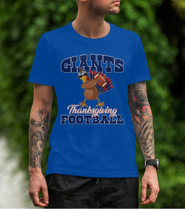 Giants Thanksgiving Football Turkey T-Shirt
