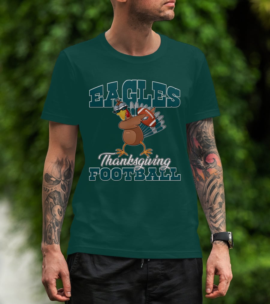 Eagles Thanksgiving Football Turkey T-Shirt