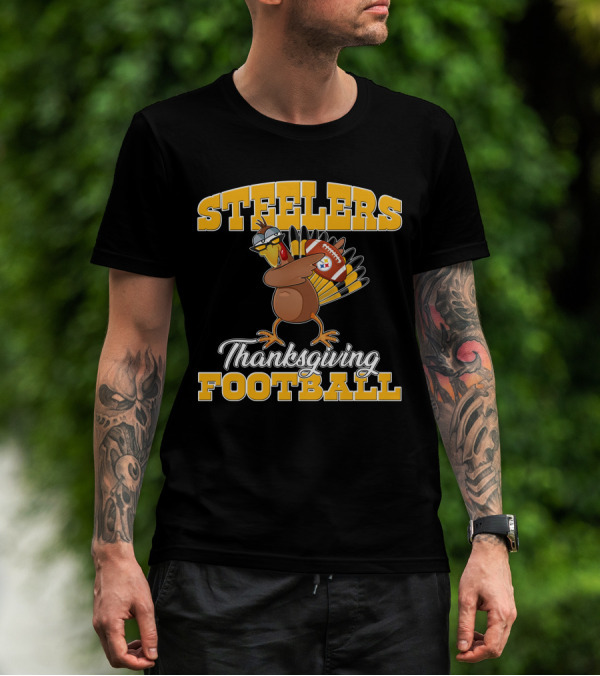 Steelers Thanksgiving Football Turkey T-Shirt