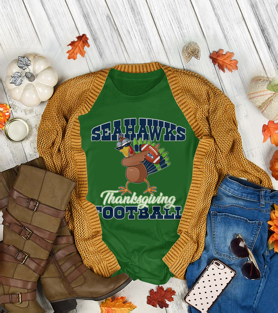 Seahawks Thanksgiving Football Turkey T-Shirt