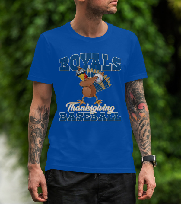 Royals Thanksgiving Baseball Turkey T-Shirt