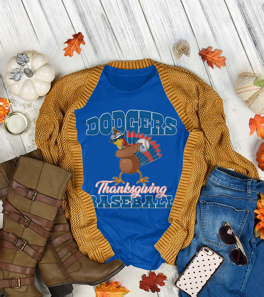 Dodgers Thanksgiving Baseball T-Shirt
