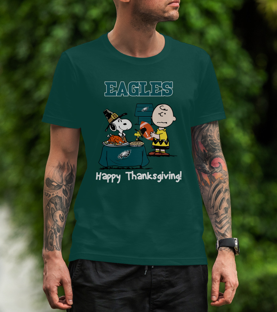 Eagles Snoopy Thanksgiving Football Peanuts Philadelphia T-Shirt