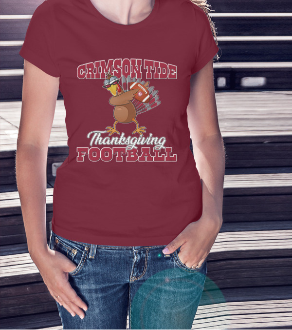 Crimson Tide Thanksgiving Football Turkey T-Shirt