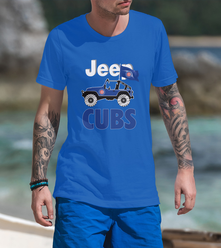Jeep Cubs Coming Chicago Cubs Jeep T-Shirt