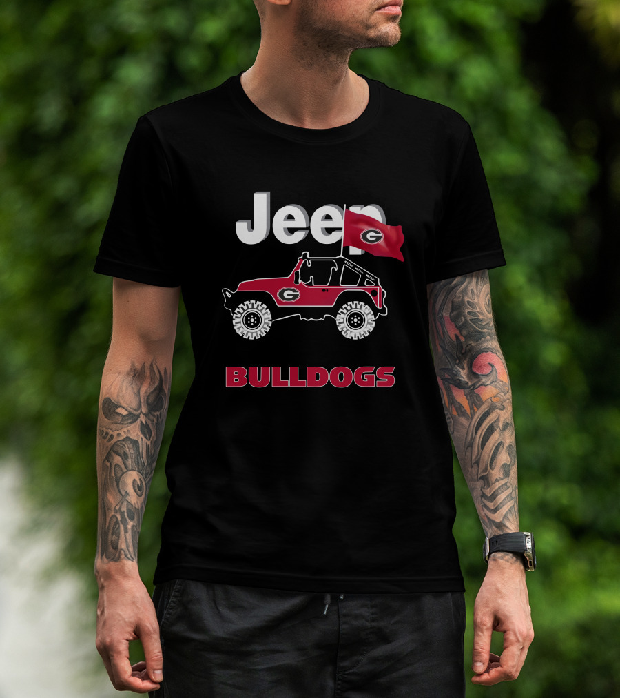 Georgia Bulldogs Jeep Flag Bulldogs T-Shirt