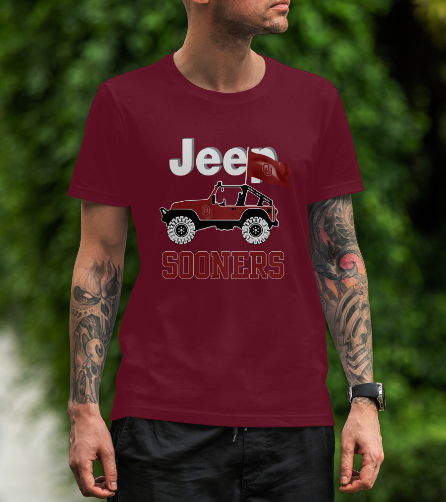 Jeep Sooners Ou Flag T-Shirt
