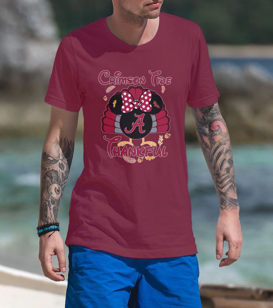 Crimson Tide Thankful Turkey Minnie A T-Shirt