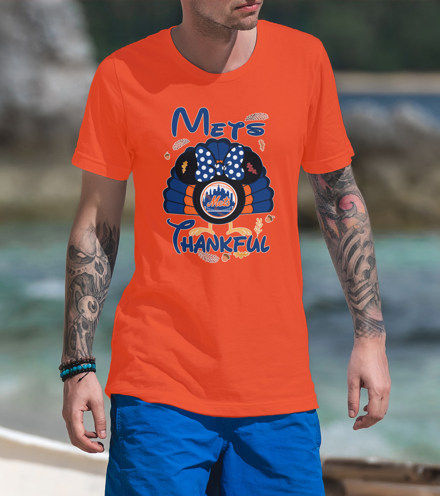 Mets Thankful Thanksgiving Minnie T-Shirt