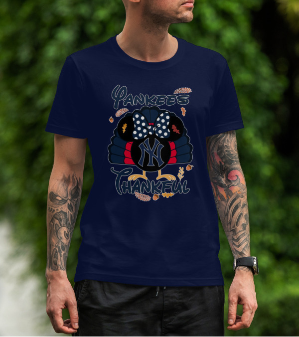 Yankees Thankful Minnie Thanksgiving T-Shirt