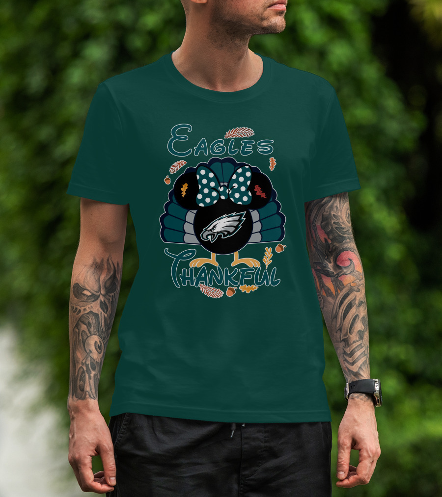 Eagles Thankful Philadelphia Minnie Thanksgiving T-Shirt