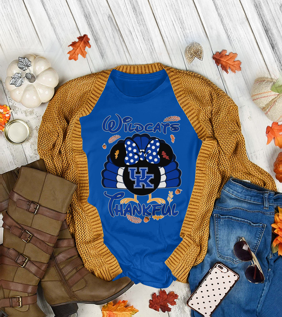 Wildcats Thankful UK Minnie Thanksgiving T-Shirt