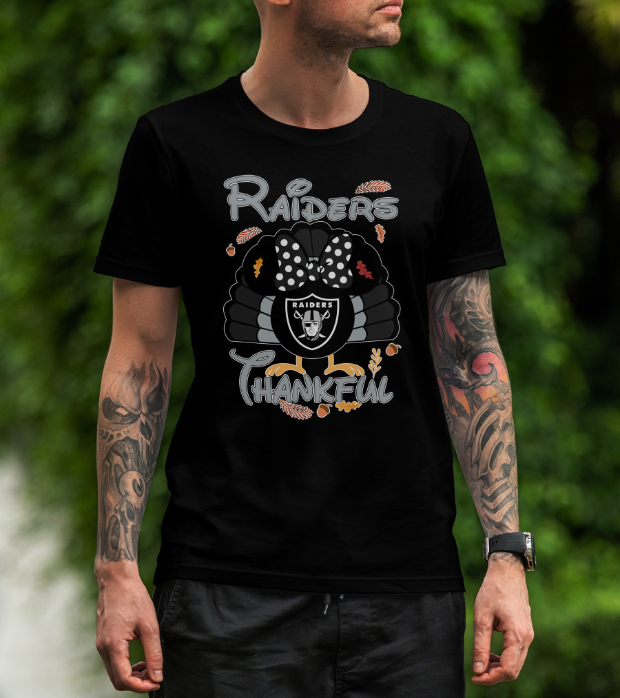 Raiders Thankful Minnie Thanksgiving T-Shirt