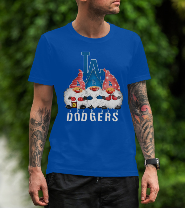 Los Angeles Dodgers Merry Christmas Happy Holidays Gnomes T-Shirt